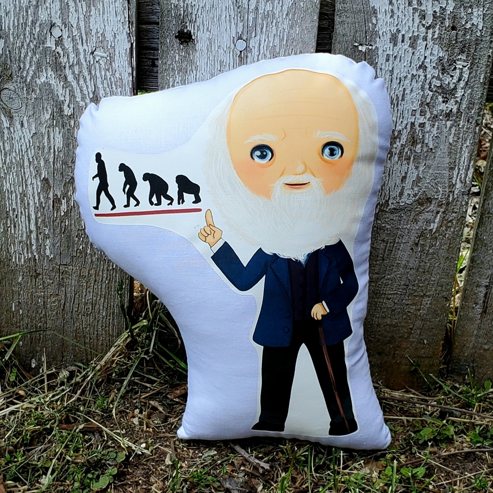 Charles Darwin Pillow Pal. New.